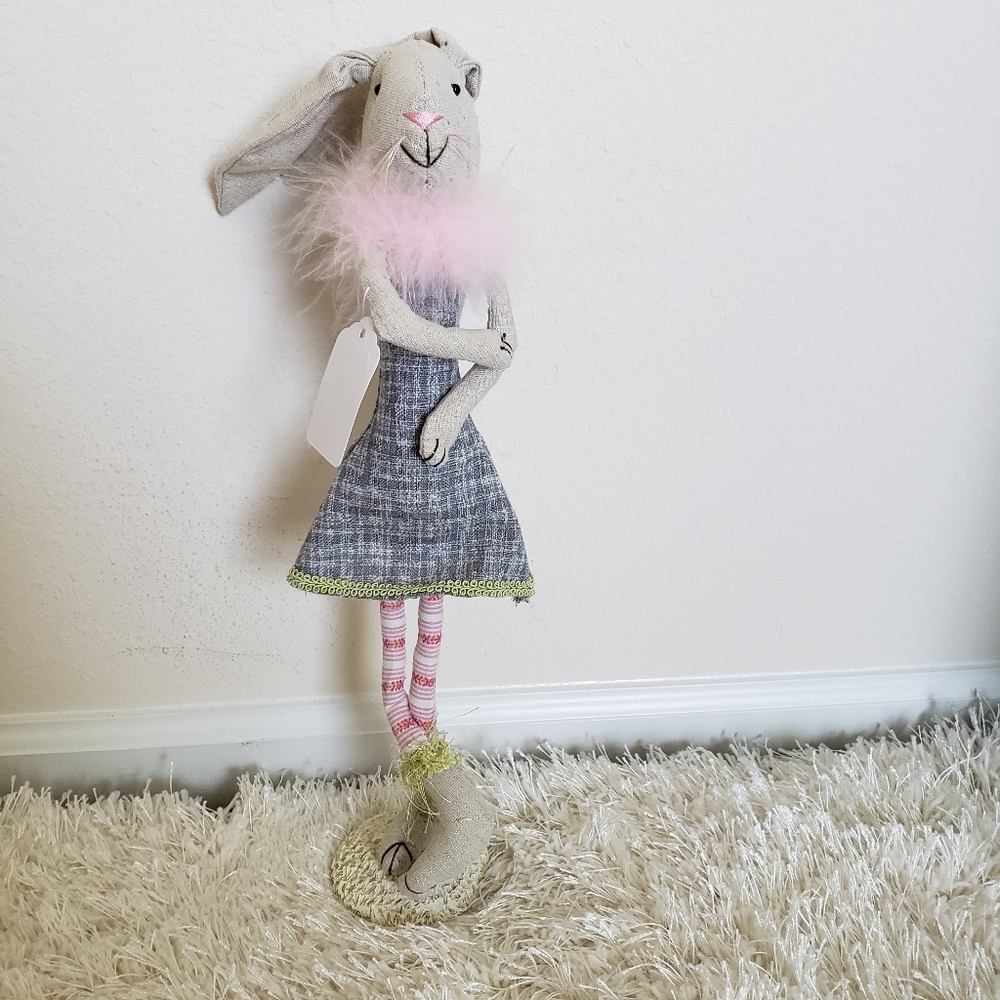 Easter Bunny City Girl Outfit with Feathers